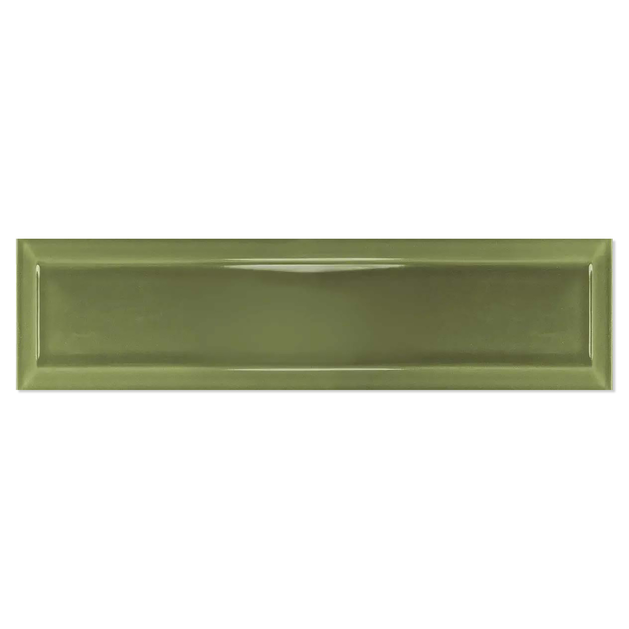 Estudio Vægflise Metropolis Vivid Green Frame Blank 10x40 cm