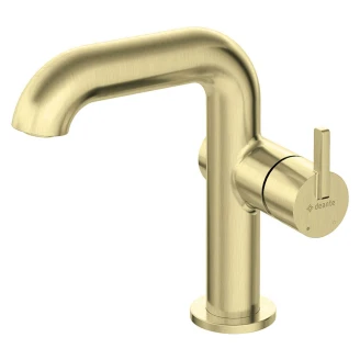 Håndvaskarmatur med Rektangulær Pibe <strong>Silia</strong>  Guld Mat