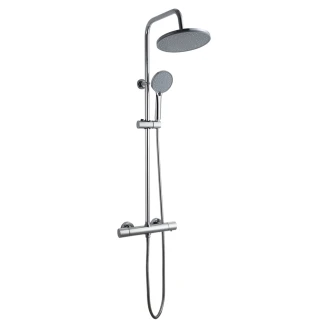 Brusesæt <strong>Lumitherm</strong>  Krom Blank med Termostat
