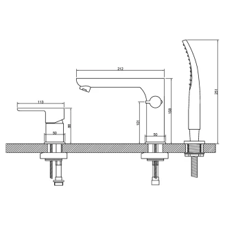 Kararmatur <strong>Arke</strong>  3-huls Krom Blank