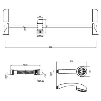 Brusesæt <strong>Calix</strong>  Krom Blank