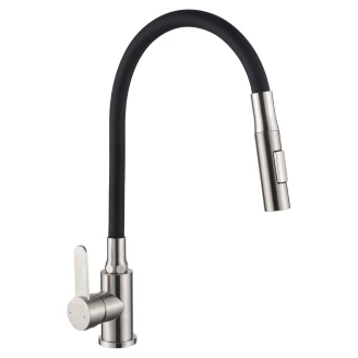 Køkkenarmatur <strong>Taormina</strong>  Sort-Inox Mat med fleksibel tud