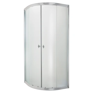 Brusehjørne <strong>Kavon</strong>  80x80 cm Rund Krom Blank Frostet