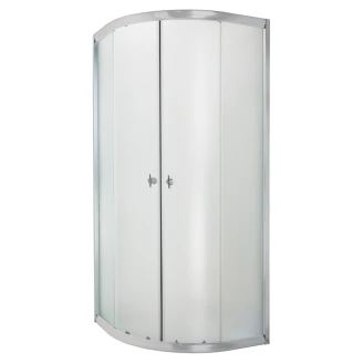 Brusehjørne <strong>Kavon</strong>  90x90 cm Rund Krom Blank Frostet