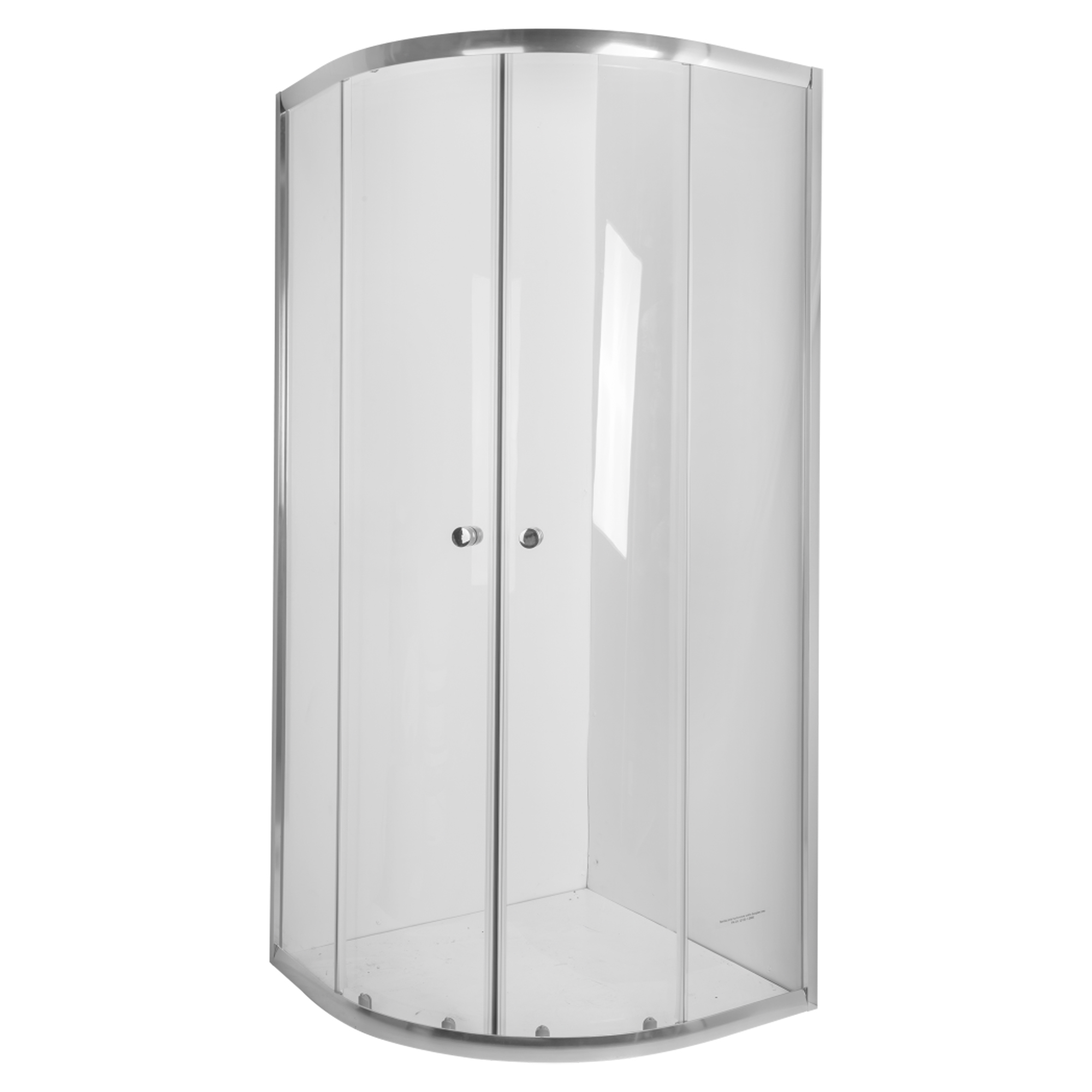 Brusehjørne Elyss 90x90 cm Rund Krom Blank
