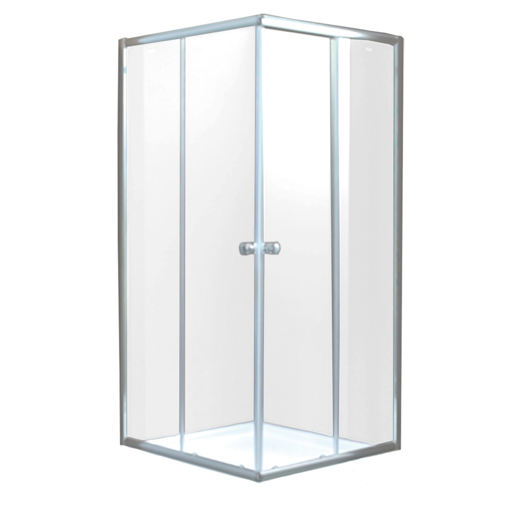 Brusehjørne Lusento 80x80 cm Kvadratisk Krom Blank