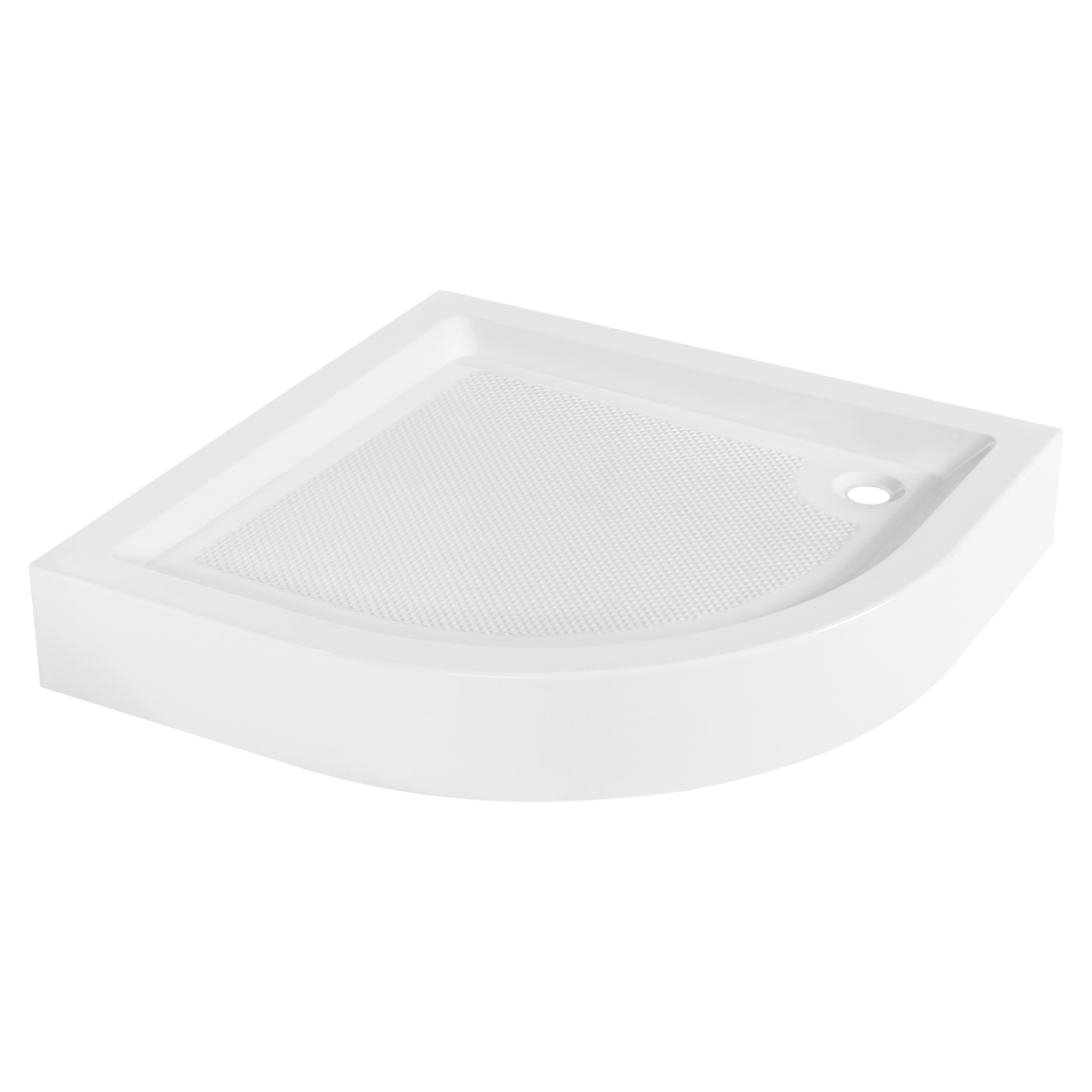 Brusekar Reviva 80x80 cm Rund Hvid Blank