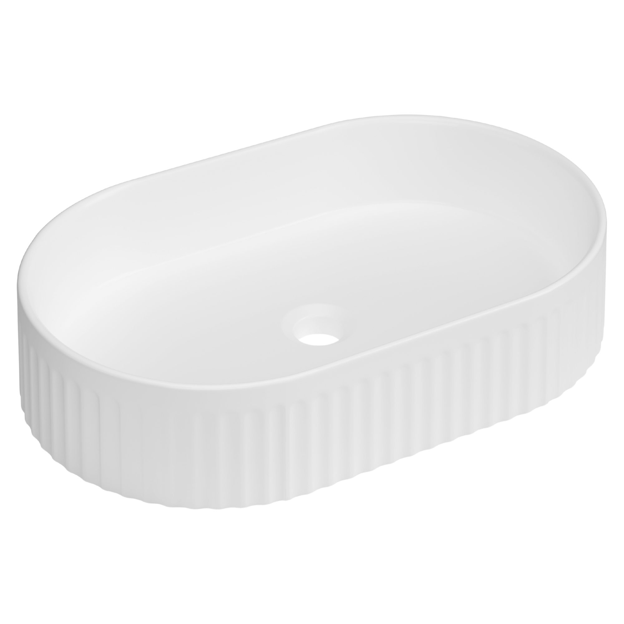 Håndvask Relief Oval Hvid Blank 50 cm
