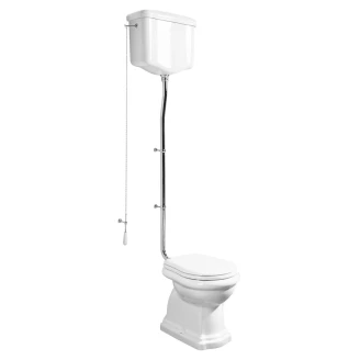 Højtspylende toilet <strong>Elmsby</strong>  Hvid-Krom Blank