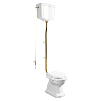 Højtspylende toilet <strong>Elmsby</strong>  Hvid-Guld Blank