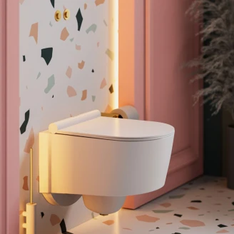 Væghængt Toilet <strong>Medea</strong>  Hvid Blank
