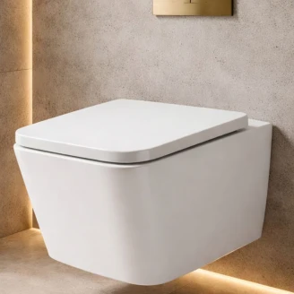 Væghængt Toilet <strong>Eger</strong>  Hvid Blank