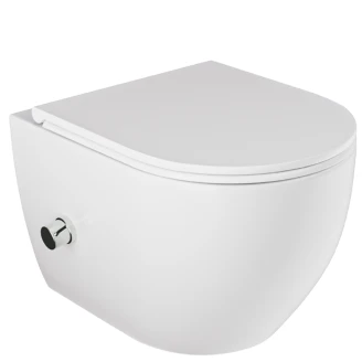 Væghængt Toilet <strong>Klar</strong>  Hvid Blank med Bidetfunktion