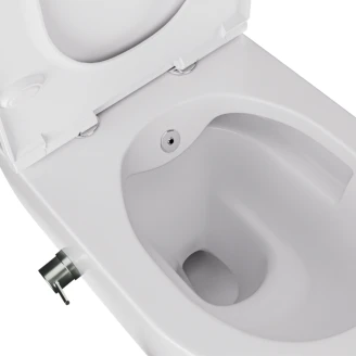 Væghængt Toiletpakke <strong>Klar</strong>  Hvid Blank med Indbygningscisterne Alca med Bidéfunktion