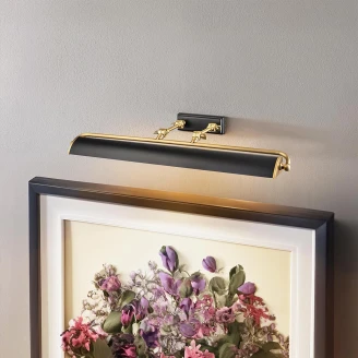 Elstead Væglampe <strong>Winchfield</strong>  Sort, Antik Messing 70 cm
