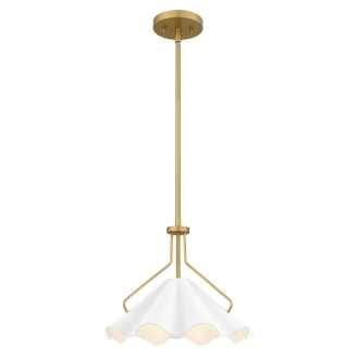 Quoizel Pendellampe <strong>Mejia</strong>  Antik Messing, Hvid