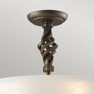 Elstead Loftlampe Pembroke Sortguld Ø 40 cm