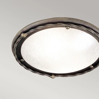 Elstead Loftlampe Pembroke Sortguld Ø 30 cm