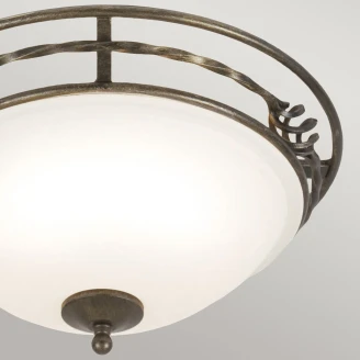 Elstead Loftlampe Pembroke Sortguld Ø 36 cm