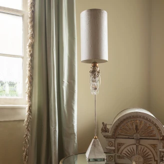 Flambeau Bordlampe Madison Beige, Guld