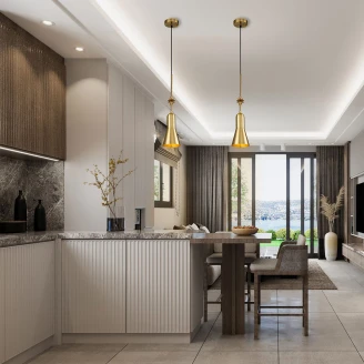 Elstead Pendellampe M Etoile Antik Messing, Guld