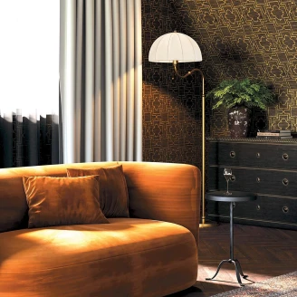 Alora Mood Gulvlampe <strong>Crosby</strong>  Creme, Guld