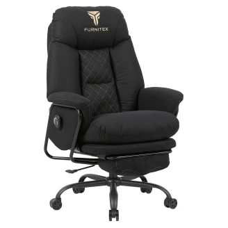 Gamingstol Komfort med Fodstøtte <strong>Kelron</strong>  Sort