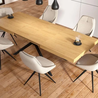 Spisebord <strong>Ofroot</strong>  Træ, Sort 160-240x90 cm