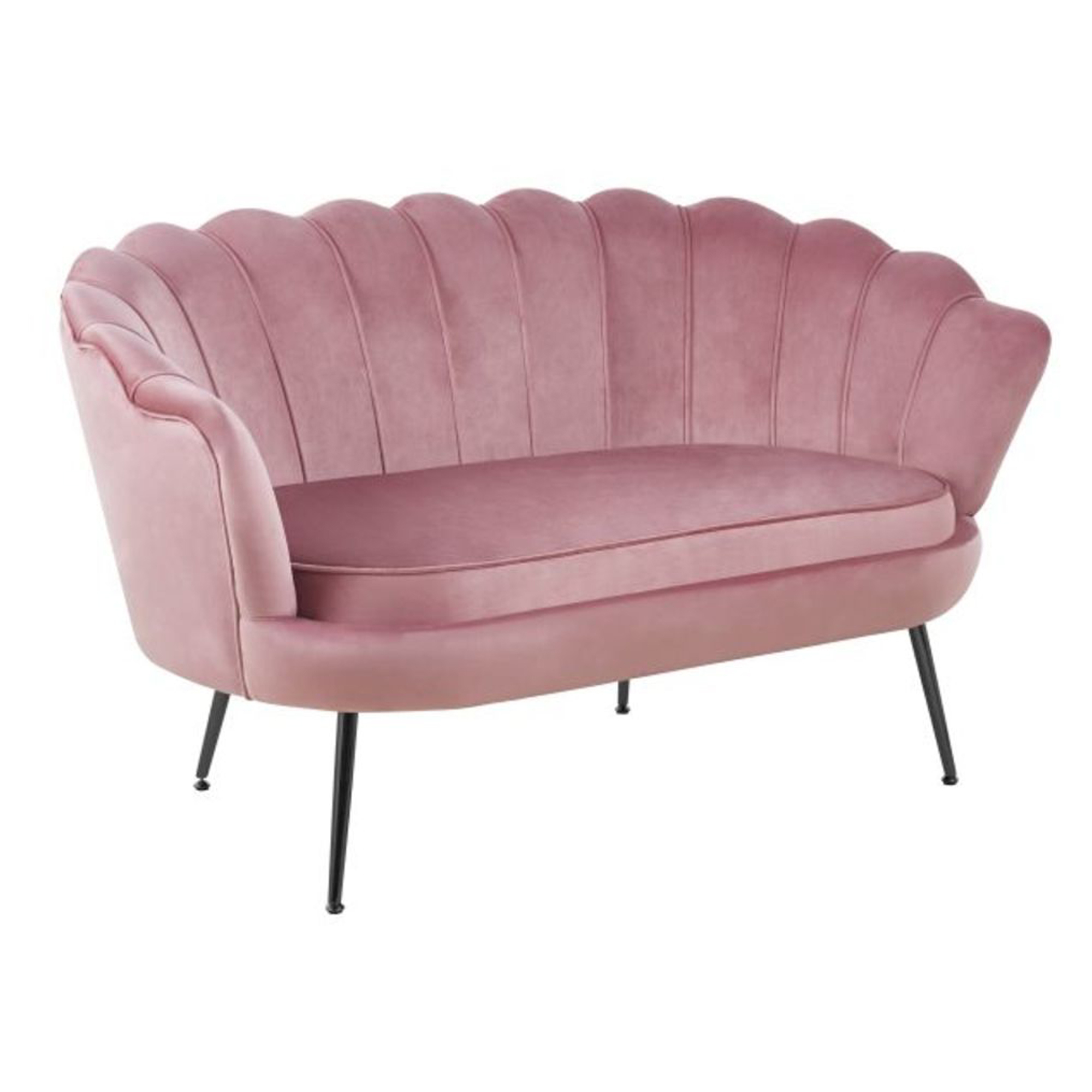 Sofa med Ben Sort Hightlands Rosa