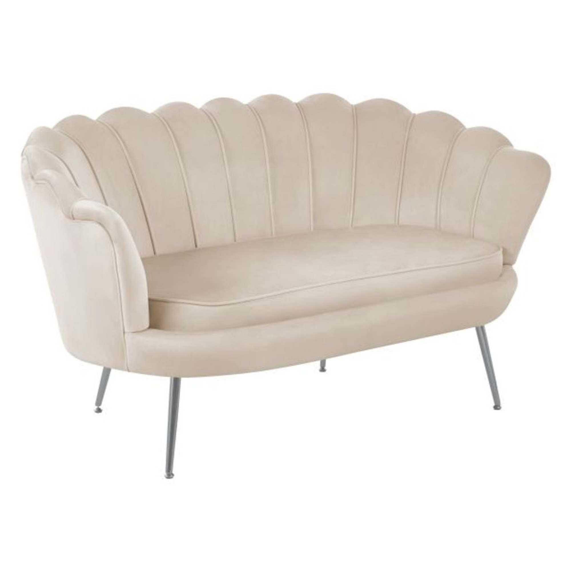 Sofa med Ben Sølv Hightlands Beige