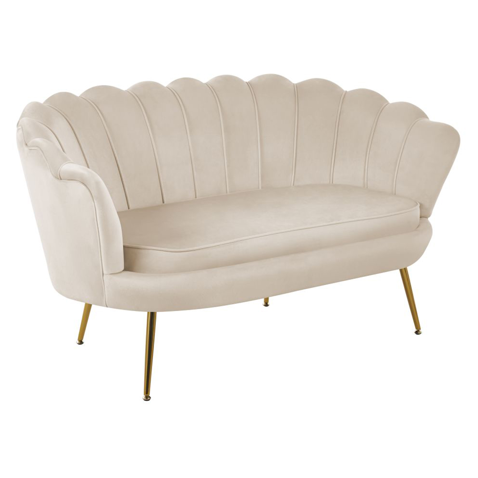 Sofa med Ben Guld Hightlands Beige