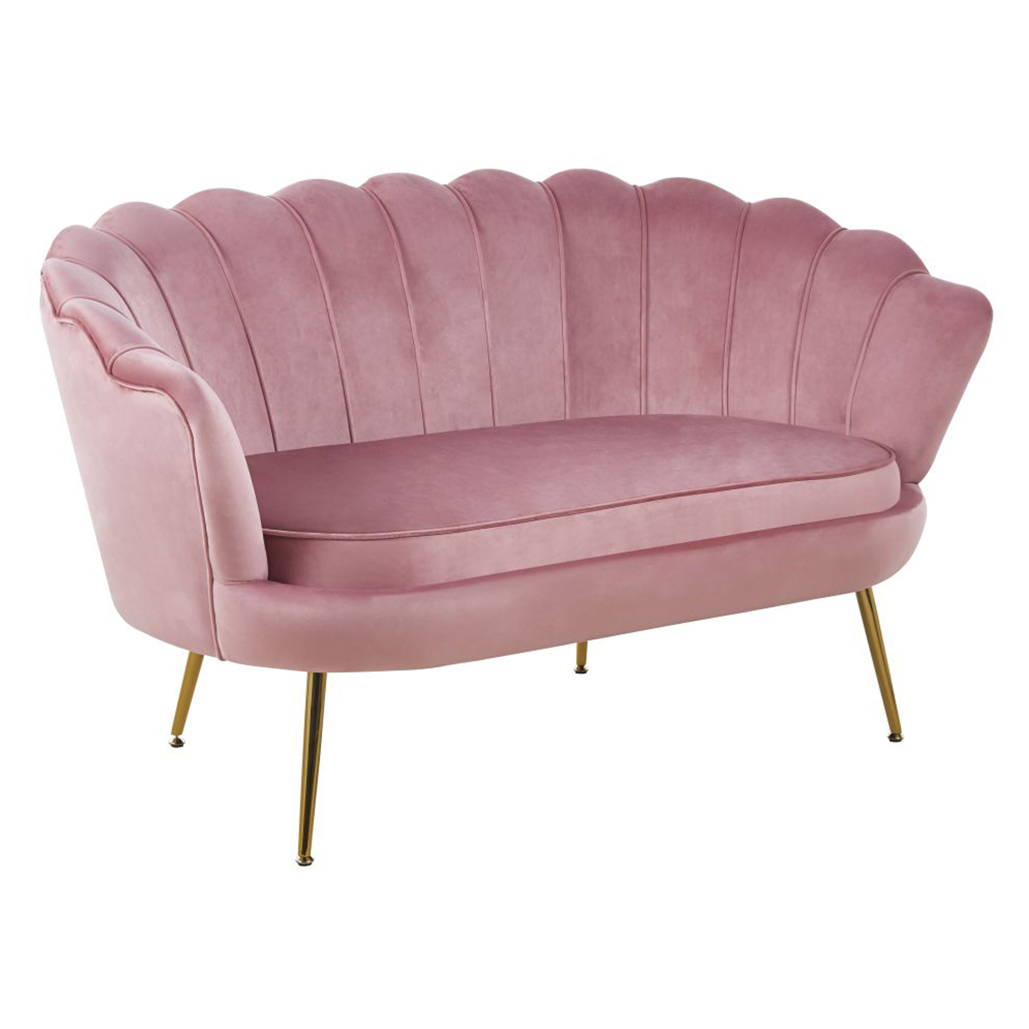 Sofa med Ben Guld Hightlands Rosa