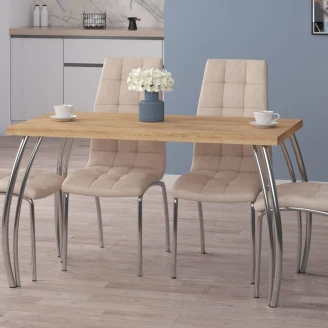 Spisebord med Ben II <strong>Latio</strong>  Gylden Eg 128x67 cm