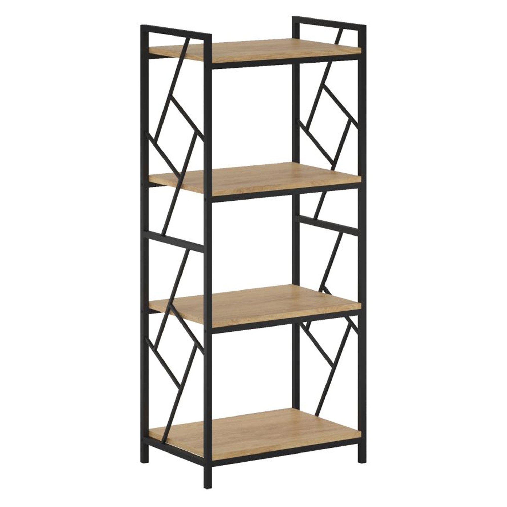 Reol Voxwood Natur Eg, Sort 40x60x140 cm