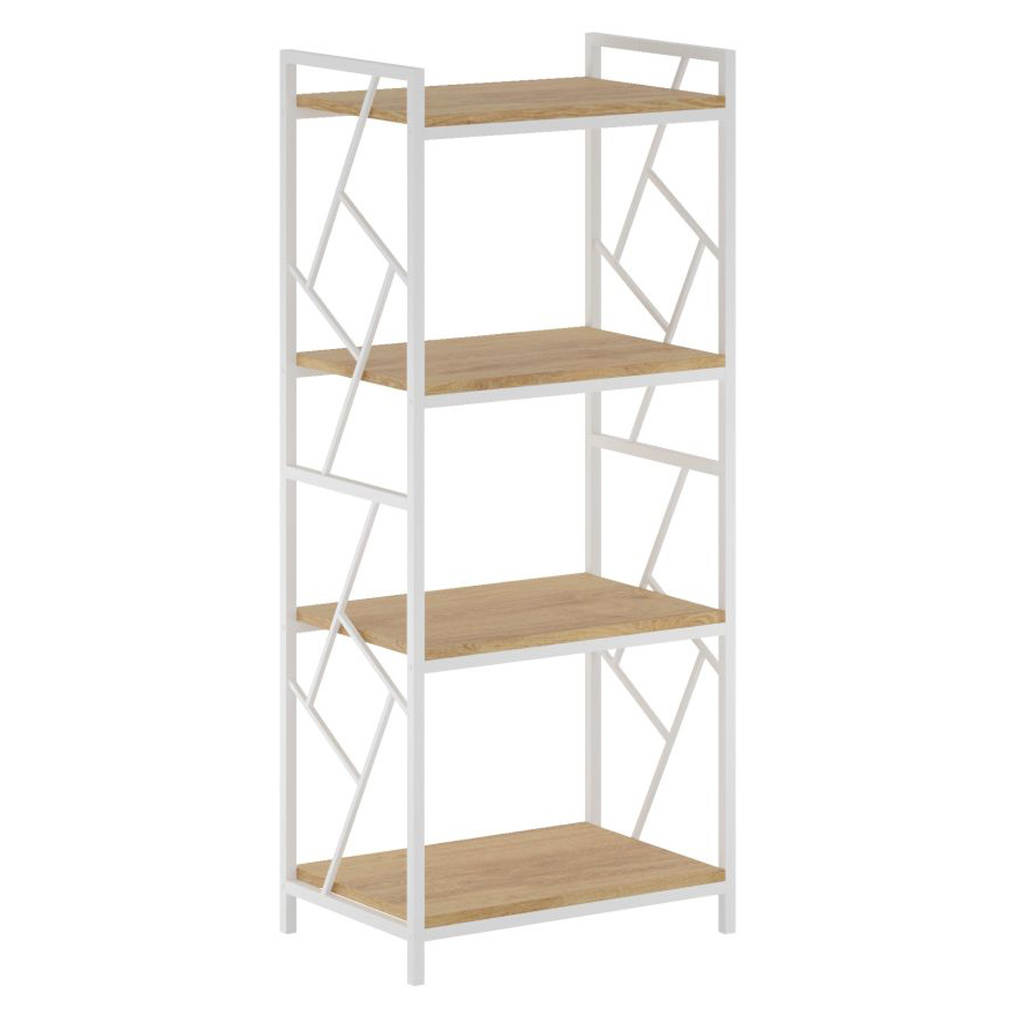 Reol Voxwood Natur Eg, Hvid 40x60x140 cm