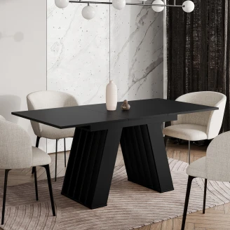 Spisebord <strong>Brixton</strong>  Sort 120-160x80 cm
