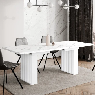 Spisebord <strong>Mercer</strong>  Hvid Marmor 160-200-240x80 cm