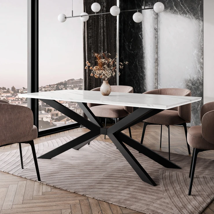Spisebord Chadwick Hvid Marmor 190x90 cm
