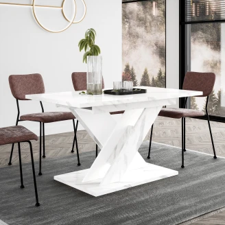 Spisebord <strong>Benton</strong>  Hvid Marmor 140-180x80 cm
