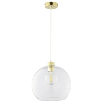 Hængende Lampe <strong>Flamma</strong>  Transparent Blank, Guld