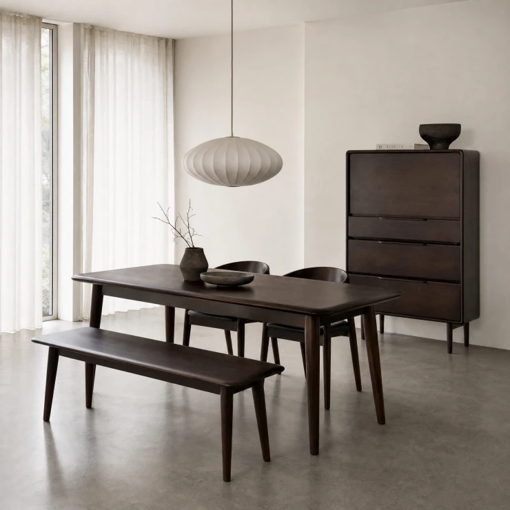 Dutchbone Spisebord Elroy Brun 180x80 cm