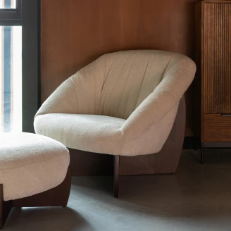 Dutchbone Puf <strong>Emilius</strong>  Beige