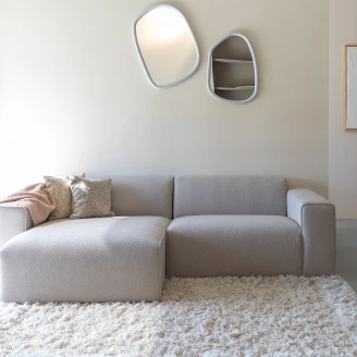 Zuiver Concept Sofa 3-personers Venstrevendt <strong>Milka</strong>  Cappuccino
