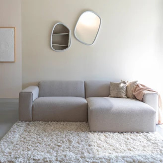 Zuiver Concept Sofa 3-personers Højrevendt <strong>Milka</strong>  Cappuccino