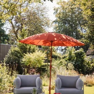Zuiver Haveparasol med Fod <strong>Sunshine</strong>  Rød, Bourgogne Ø250 cm