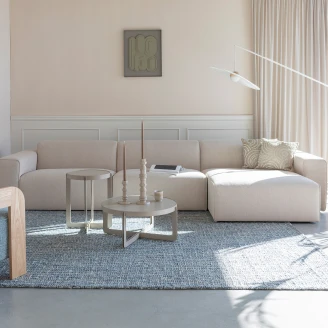 Zuiver Concept Sofa  4-5-personers Højrevendt <strong>Milka</strong>  Creme, Beige