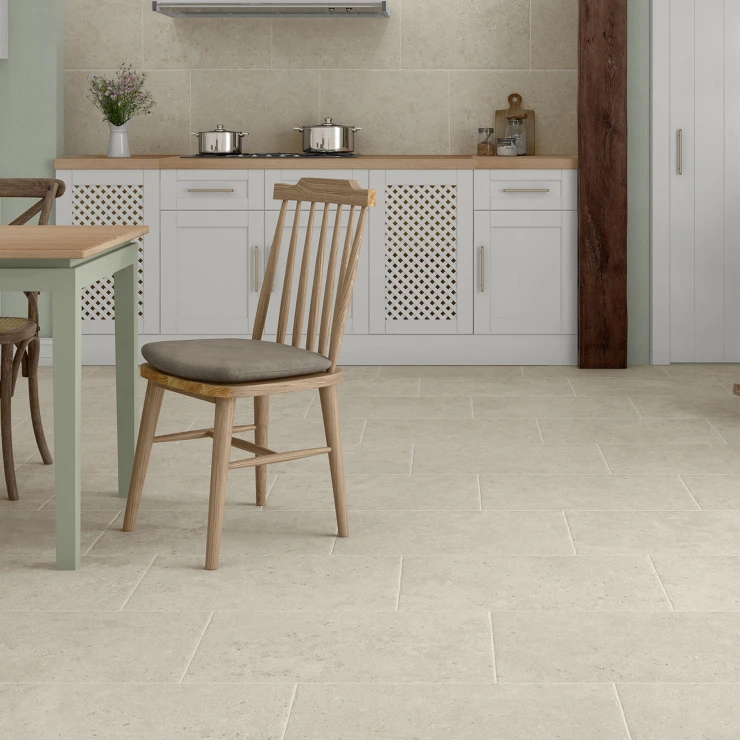 Klinker Kalksten Sand Grå Beige Mat 100x100 cm