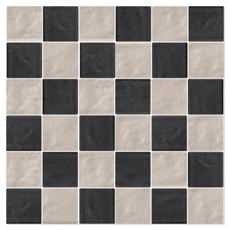 Mosaik Klinker <strong>Ashbury</strong>  Beige-Sort Mat 30x30 cm
