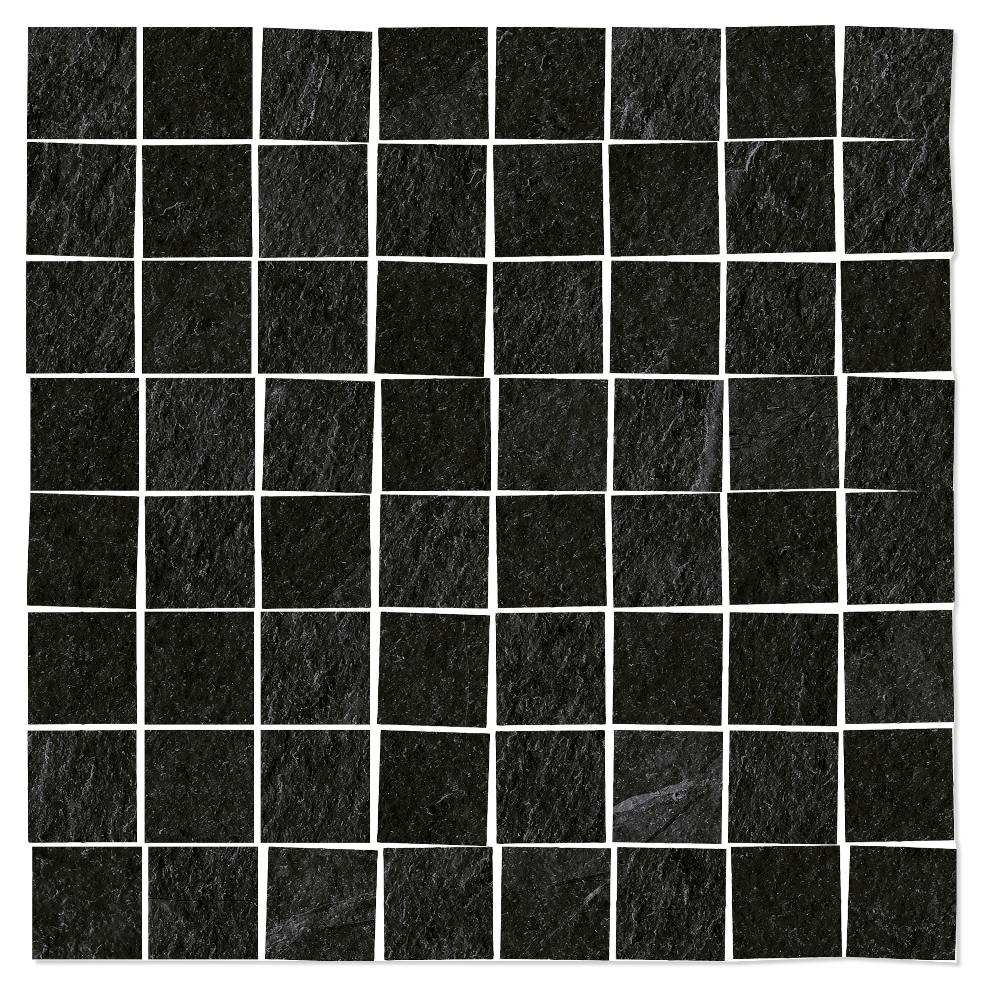 Mosaik Klinker Skala Sort Mat 30x30 (7x7) cm