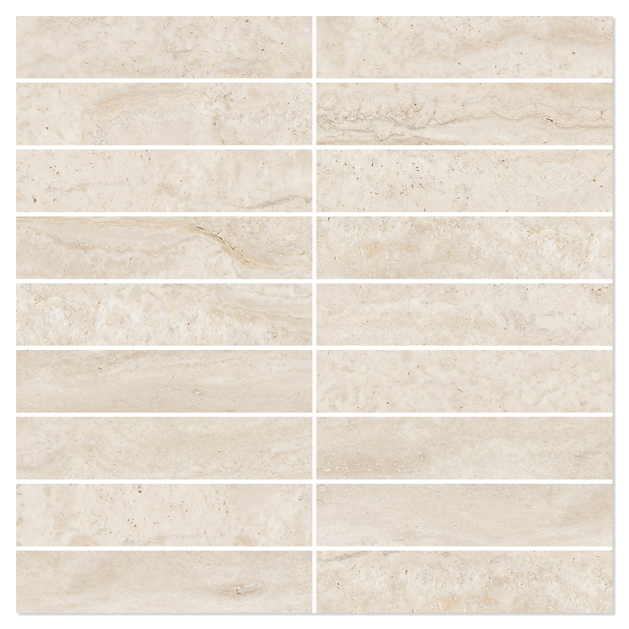 Mosaik Klinker Reflection Mandel Mat 30x30 (3x15) cm